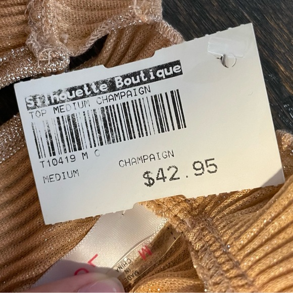 NEW!!! - Sparkly cream blouse (M) - Picture 3 of 4